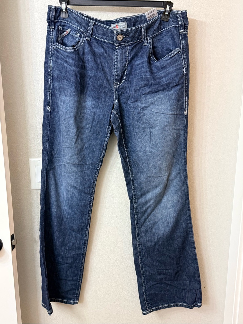 Ariat Women's Boot Cut Jeans in Dark Blue Wash-32R